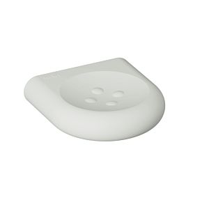 Hewi 477 soap dish 477.02B10097 97mm, with knobs, matt, light grey