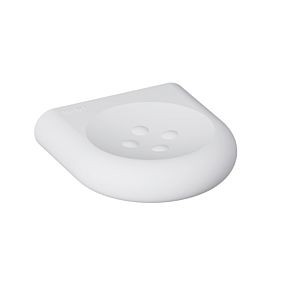 Hewi 477 soap dish 477.02B10098 97mm, with knobs, matt, signal white