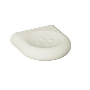 Hewi 477 soap dish 477.02B10099 97mm, with knobs, matt, pure white