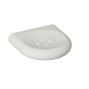 Hewi 477 soap dish 477.02B20097 120 mm, with knobs, matt, light grey