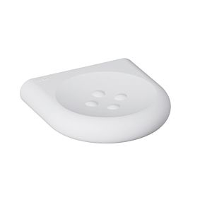 Hewi 477 soap dish 477.02B20098 120 mm, with knobs, matt, signal white