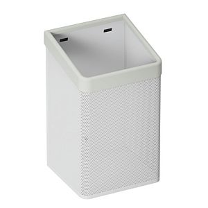 Hewi 477 paper towel basket 477.05B2001297 Perforated sheet metal white, light grey, for 60 l bag, matt