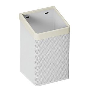 Hewi 477 paper towel basket 477.05B2001299 Perforated sheet white, pure white, for 60 l bag, matt