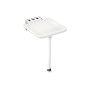 Hewi System 900 Einhängesitz 900.51.2014098 350 x 415 mm, Edelstahl verchromt, Polyamid signalweiß