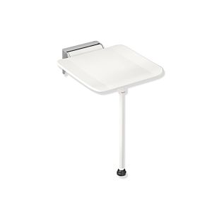 Hewi System 900 siège suspendu 900.51.201XA98 350 x 415 mm, Inox sol, polyamide blanc signal