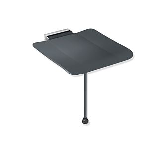 Hewi System 900 strapontin 900.51.2054092 450 x 112 x 525 mm, Inox chromé, polyamide anthracite