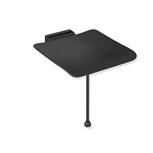 Hewi System 900 Klappsitz 900.51.20560CV 450 x 112 x 525 mm, Edelstahl pulverbeschichtet schwarz matt, Polyamid matt schwarz