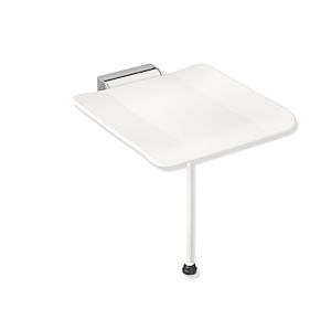 Hewi System 900 strapontin 900.51.205XA98 450 x 112 x 525 mm, Inox ground, polyamide blanc signal