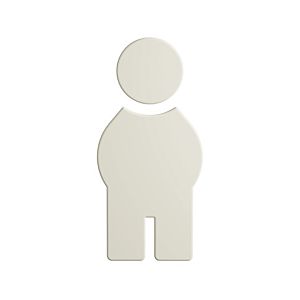 Hewi 801 Symbol Mann 801.91B01099 71,5x150x3mm, selbstklebend, matt, reinweiß