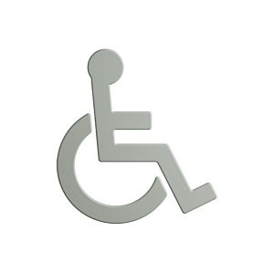 Hewi 801 Symbol Rollstuhl 801.91B03095 135x150x3mm, selbstklebend, matt, felsgrau