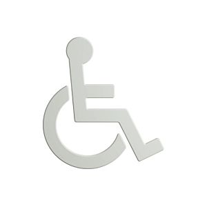 Hewi 801 Symbol Rollstuhl 801.91B03097 135x150x3mm, selbstklebend, matt, lichtgrau