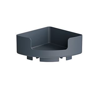 Hewi 802 LifeSystem corner shelf 802.03B21092 210mm, attachable to rod system, matt, anthracite grey