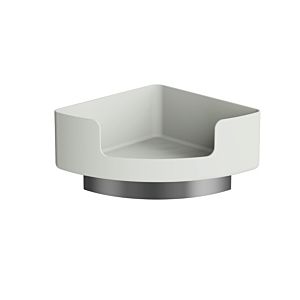 Hewi 802 LifeSystem corner shelf 802.03B22097 side length 210mm, with wall bracket, matt, light grey