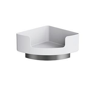 Hewi 802 LifeSystem corner shelf 802.03B22098 side length 210mm, with wall bracket, matt, signal white