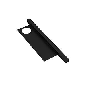 profil de lavabo Hewi 950.13.0004DC 408mm, avec étagère 360x102mm, noir mat, trou à gauche