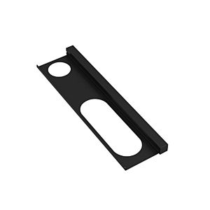 profil de lavabo Hewi 950.13.0007SC 470mm, avec étagère 360x102mm, gris foncé perle mica mat profond, trou à gauche