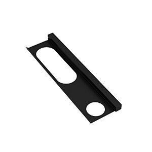 profil de lavabo Hewi 950.13.0006DC 470mm, avec étagère 360x102mm, noir mat profond, trou à droite