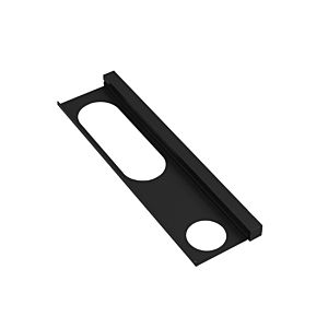 Hewi Waschtischprofil 950.13.0006DC 470mm, mit Ablage 360x102mm, schwarz tiefmatt, Loch rechts