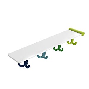 Hewi extension set 800.03.41474 Étagère avec crochet triple, 4 places, vert pomme