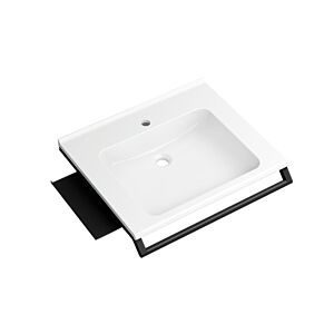 Hewi mineral cast washbasin 950.19.072DX 65x58cm, with handle 65cm, shelf, white, matt white