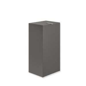 Hewi System 900 paper waste bin 900.05.00260SC Stainless Steel powder-coated dark gray pearl mica deep matt, 25 l, with lid