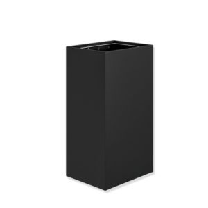 Hewi System 900 paper waste bin 900.05.00360DC Stainless Steel powder-coated black deep matt, 60 l, without lid