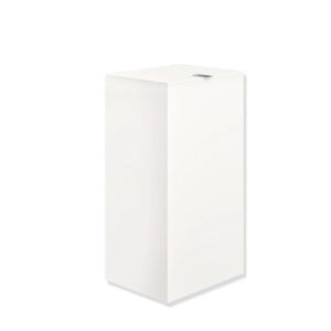 Hewi System 900 Papierabfallbehälter 900.05.00460DX Edelstahl pulverbeschichtet weiß tiefmatt, 60 l, mit Deckel