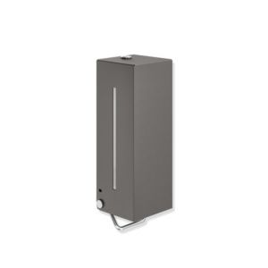 Hewi System 900 soap dispenser 900.06.00460SC Stainless Steel powder-coated dark gray pearl mica deep matt, manual