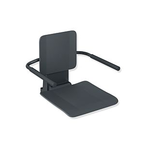 Hewi System 900 siège suspendu 900.51.10360AF Inox mat anthracite revêtement en poudre mat anthracite plastique