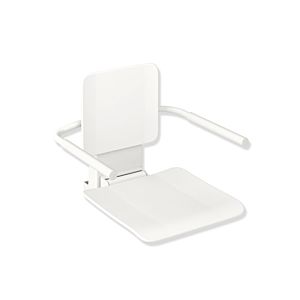 Hewi System 900 hanging seat 900.51.10360AS Stainless Steel powder-coated white matt, matt white plastic