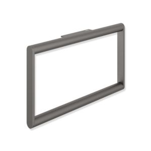 Hewi System 900 anneau porte-serviettes 900.09.00260SC Inox revêtu par poudre gris foncé perle mica mat profond, fermé