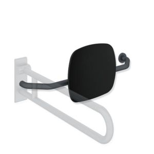 Hewi 801 backrest 801.51B9273R92 distance to wall 230mm, right, matt, backrest jet black, anthracite grey