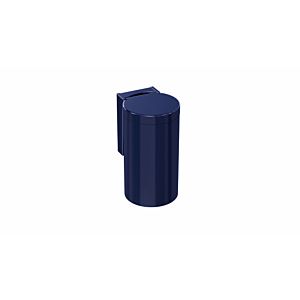 Hewi 477 waste bin 477.05.10050 steel blue, with hinged lid, adhesive label