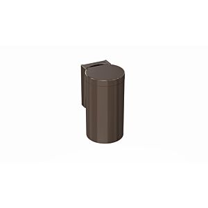 Hewi 477 waste bin 477.05.10084 umbra, with hinged lid, adhesive label