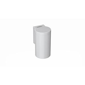 Hewi 477 waste bin 477.05.10098 signal white, with hinged lid, adhesive label