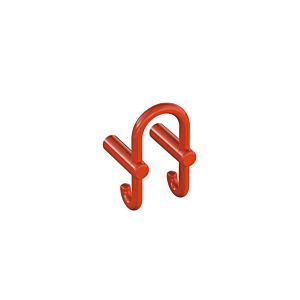 Hewi 801 Double coat hook 801.90.03036 coral, hook to the rear