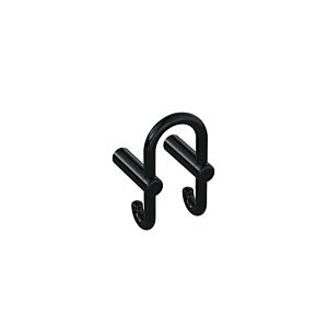 Hewi 801 Double coat hook 801.90.03090 deep black, hook to the rear