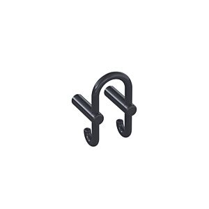 Hewi 801 Double coat hook 801.90.03092 anthracite gray, hook to the rear