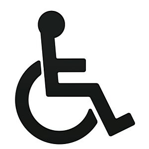 Hewi 801 symbol wheelchair 801.91.03090 deep black, self-adhesive