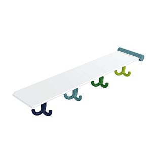 Hewi Erweiterungsset 800.03.41499 Ablage mit Dreifachhaken, 4 Plätze, reinweiß