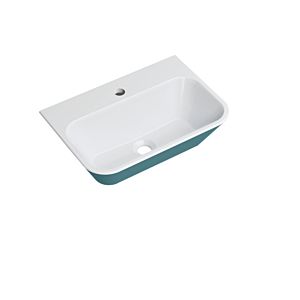 Hewi Mineralguß-Waschtisch 950.12.101655 51x35cm, 2-farbig, alpinweiß, aquablau