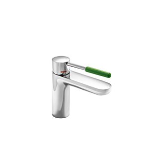 Hewi AQ Waschtischarmatur AQ1.12M1024072 verchromt, Griff maigrün, rund, Ausladung 159 mm