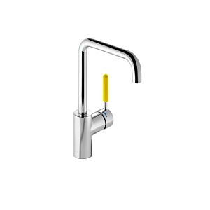 Hewi AQ senfgelb handle, round tube, projection 187mm, chrome-plated