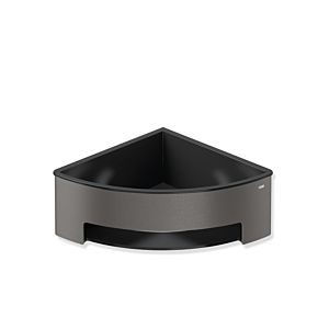 Hewi System 900 corner shower basket 900.03.00260ER 67mm high, side length 170mm, powder-coated, dark grey, matt black