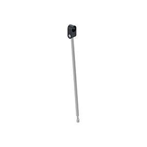 Hewi System 800 Bodenstütze 950.50.026XA90 Edelstahl matt geschliffen, senkrechte Länge 563 mm, Anbindung tiefenschwarz