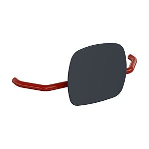 Hewi 801 dossier 801.51.907233 distance au mur 230mm, dossier gris anthracite, rubinrot