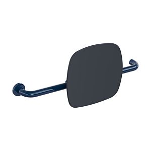 Hewi 801 back support 801.51.9262L50 distance to wall 150mm, left version, backrest anthracite grey, steel blue