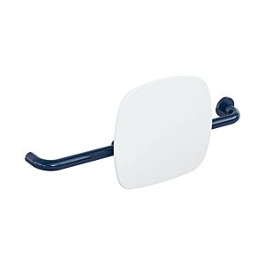 Hewi 801 Rückenstütze 801.51.9261R50 Wandabstand 150mm, Ausführung rechts, Lehne signalweiß, stahlblau