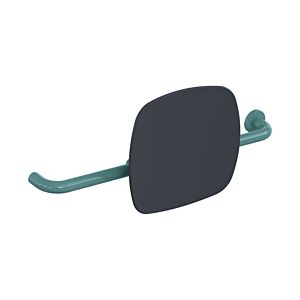 Hewi 801 dossier 801.51.9262R55 distance au mur 150mm, version droite, dossier gris anthracite, bleu aqua