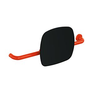 Hewi 801 backrest 801.51.9263R36 distance to wall 150mm, right version, backrest jet black, coral